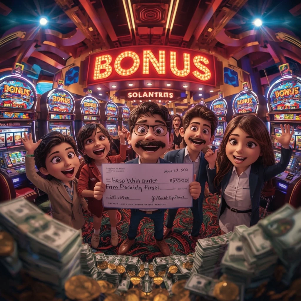 bonus in a man's hands at 9winz Casino